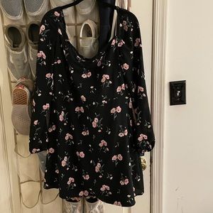 Black floral H&M dress